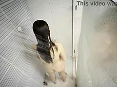College Bestie and I Film Steamy First Lesbian Sex in Bathroom Hidden