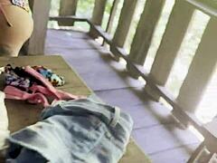 Peruvian redhead gulps stranger semen deep in jungle part 2