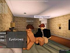 Roblox whore slut gangbanged hard in filthy 3some game