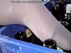 mmm little angel's nylon feet are the best homemade fetish 😍