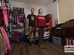 Tiny Slut Charly Summer's Backstage Pickup with Bryan Gozling Turns Sloppy