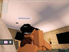 Roblox whore slut gangbanged hard in filthy 3some game
