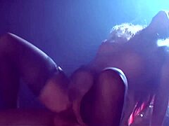 Super hot brunette's hairy cunt hammered hard doggystyle by rough riding man