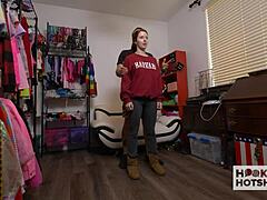 Tiny Slut Charly Summer's Backstage Pickup with Bryan Gozling Turns Sloppy