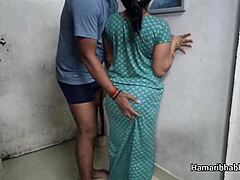 Hot desi bhabhi tempts in sexy gown for steamy indian wife sex