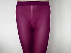 Misr4 cums hard on burgundy leggings update