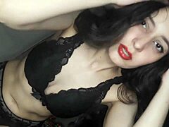 lingerie slut fingers juicy ass pussy in homemade anal creampie tease