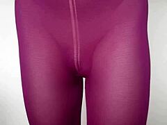 Misr4 cums hard on burgundy leggings update