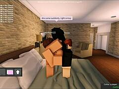 Roblox whore slut gangbanged hard in filthy 3some game