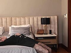 Boss lady breaks out vibrator for intense stress therapy session at work