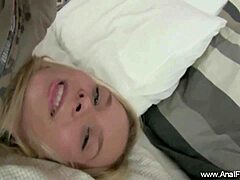 Amateur Couple's Deep Blonde Anal: Hardcore Handjob Finish