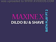 asian maxine x squirts wildly fingering wet pussy in hot bubble bath