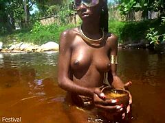 Pounding skinny tribe slut on the beach