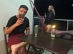 the horny housewife fucks wildly right in front of her cuckold husband part 1