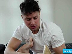 octavia red seduces jay romero licking her big naturals sofa