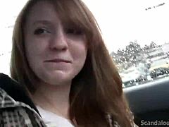 Naughty jenny blows huge dick publicly - can you handle the thrill?!