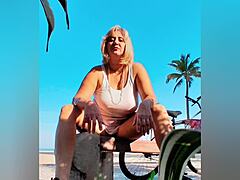 bebezita's huge natural tits and big pussy lips tease hard