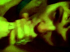 horny young slut deepthroats spits squirts on huge cock