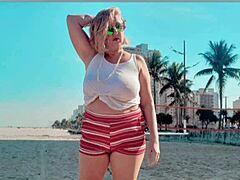 bebezita's huge natural tits and big pussy lips tease hard