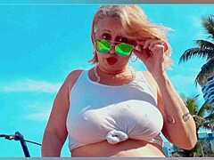 bebezita's huge natural tits and big pussy lips tease hard