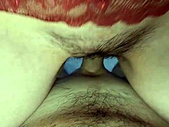 Hairy Pussy Gets Hot Cumshot Creampie Closeup