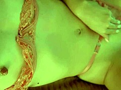 Skinny Brunette Milks Natural Tits Close Up Wet Bed Tease