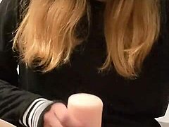 transgirl pounds fleshlight in full intense fucking video