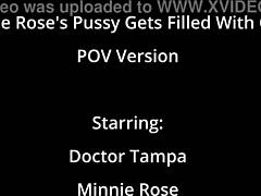 Minnie Rose's Shaved Pussy Filled with Creampie in Intimate POV