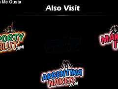 Skinny Brunette Amateur Flaunts Big Tits And Round Ass In Thong Panties