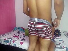 husband waits living room while i fuck his friend doggy