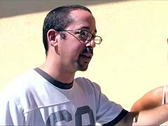 damn this latina milf in fishnets rides cock so hard gaping her asshole 😈💦