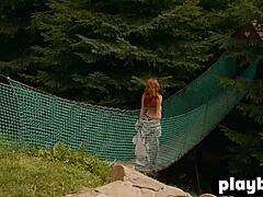 whoa petite redhead kate great strips perfect body outdoors 👀