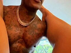 Thick Curvy Brunette Gags On Jason Luv's Monster Cock