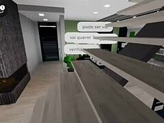 goth big tits babe threesome cumshot facial at parents' house