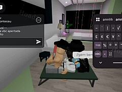 goth big tits babe threesome cumshot facial at parents' house