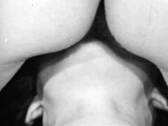 vintage lesbians crave that hairy pussy licking in retro threesome heat