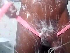 who knew a simple shower could turn into such naughty black homemade fun?