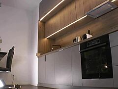 college girl tries on fashion then bares shaved pussy for casting