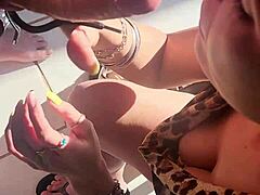 your girlfriend swallowed my load deep while you grabbed those drinks quick