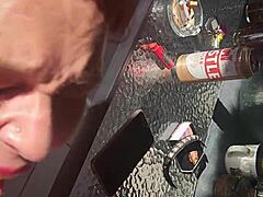 your girlfriend swallowed my load deep while you grabbed those drinks quick