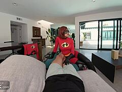 vr elastigirl redhead takes anal pounding in ripped incredibles cosplay