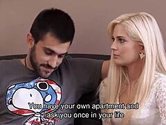 Daddy4K: Bald Old Man Cheats with Naive Son's Young Blonde GF