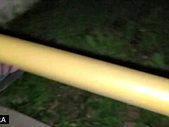 giving it to two huge cocks right in front of the cuck on the street feels fucking amazing!!