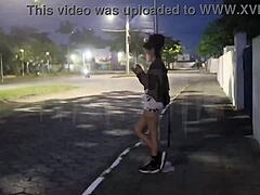 skinny tattooed latina convinced for street to home pov fuck