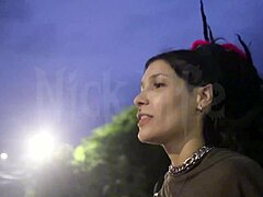 skinny tattooed latina convinced for street to home pov fuck