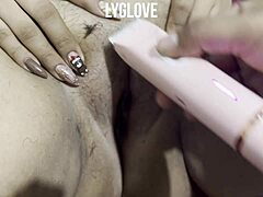 Shaving Lover's Pussy Clean Before Licking Her Wet Hole