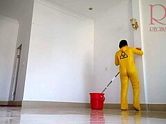 hey maid, cleaning naked sans panties in office turns you on?