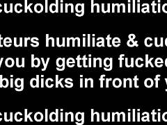 wife cheats humiliating old cuckold loser with real fuck