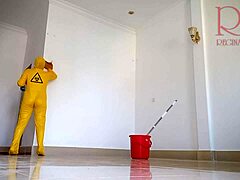 hey maid, cleaning naked sans panties in office turns you on?