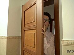 Step Dad Seduces Blonde Son's Girlfriend Morning Pussy Fuck!